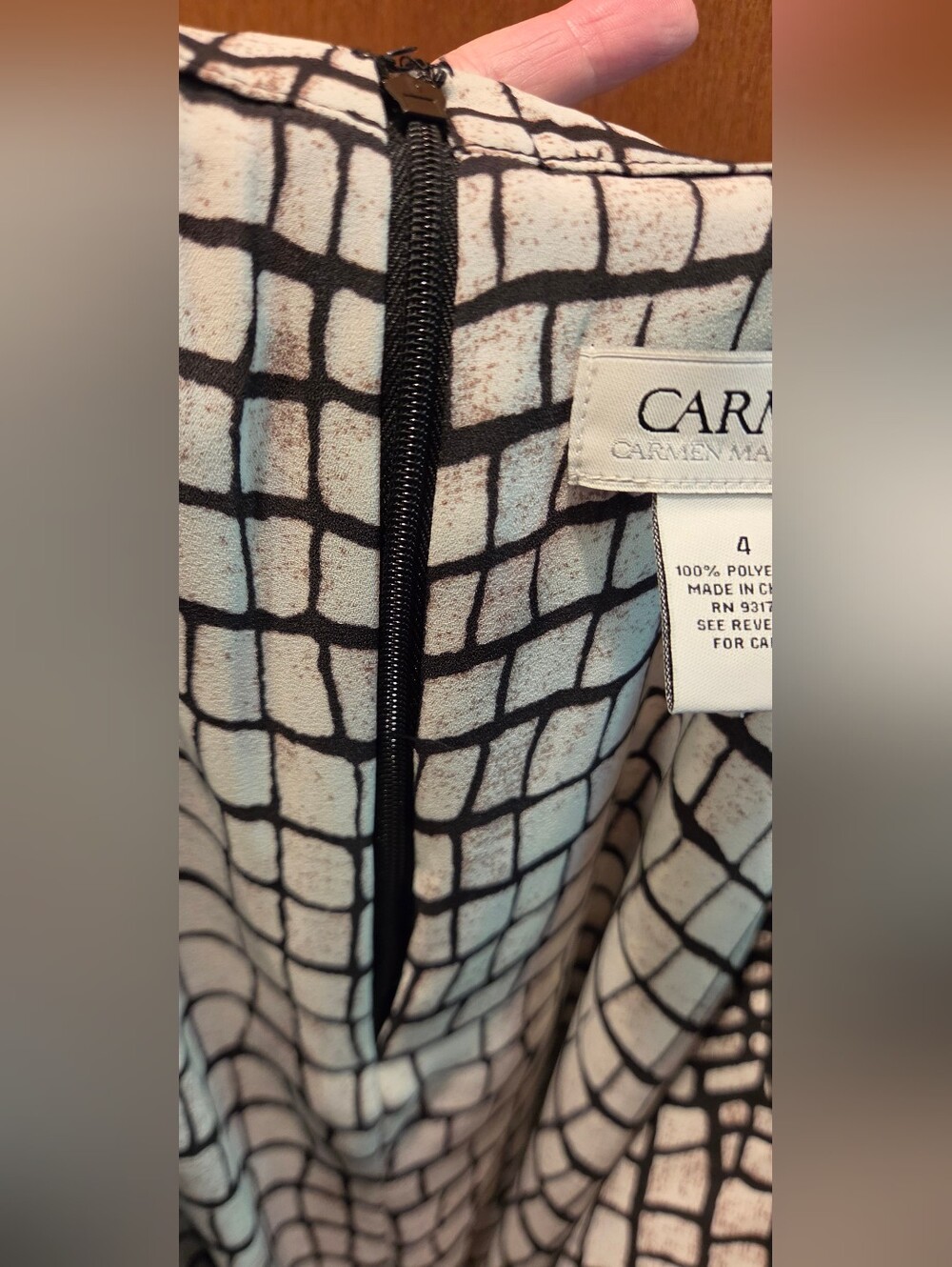 Carmen Silky Layered Maxi Reptile Print Luxury Skirt Sz4 - Picture 9 of 9